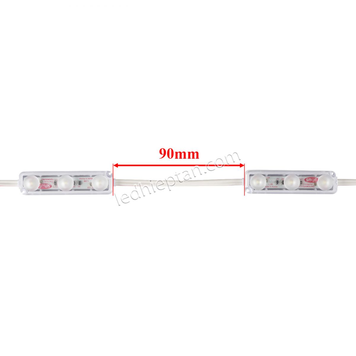 LED 3 bóng trắng Hàn Quốc 2835 điểm SMART 1.2W 10000K