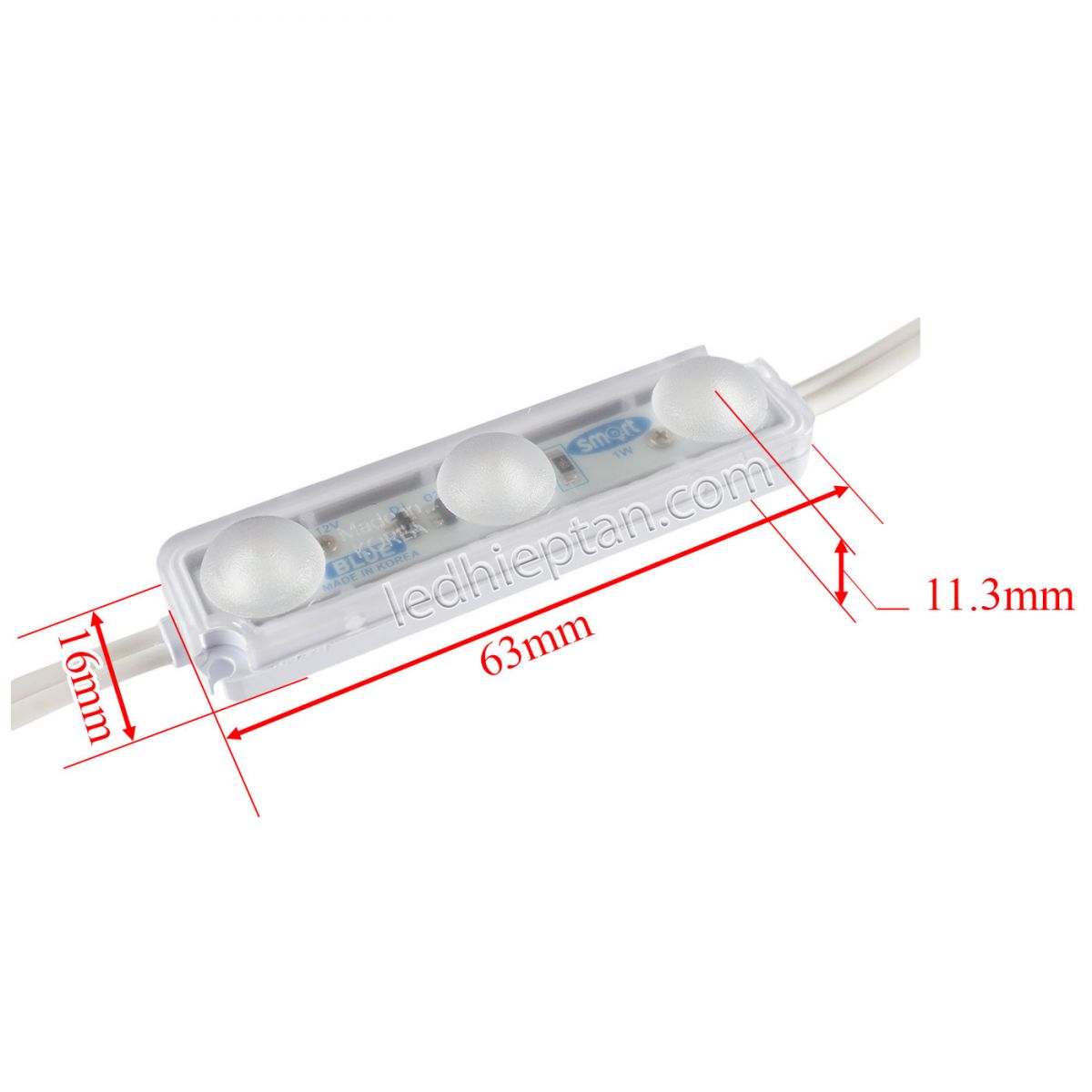 LED 3 bóng DƯƠNG Hàn Quốc DC12V điểm SMART 0.72W