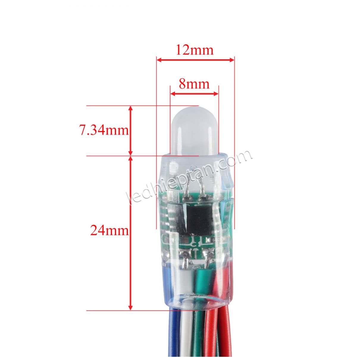 LED ARGB F8 IC 1818 LY