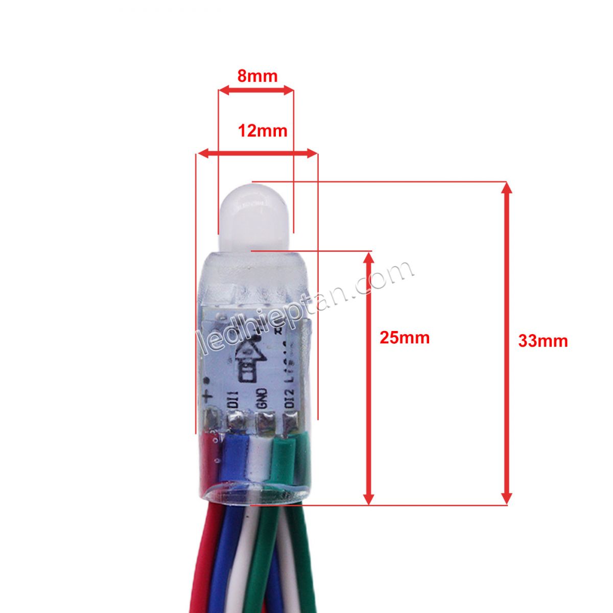 LED ARGB F8 IC1916 5V LL