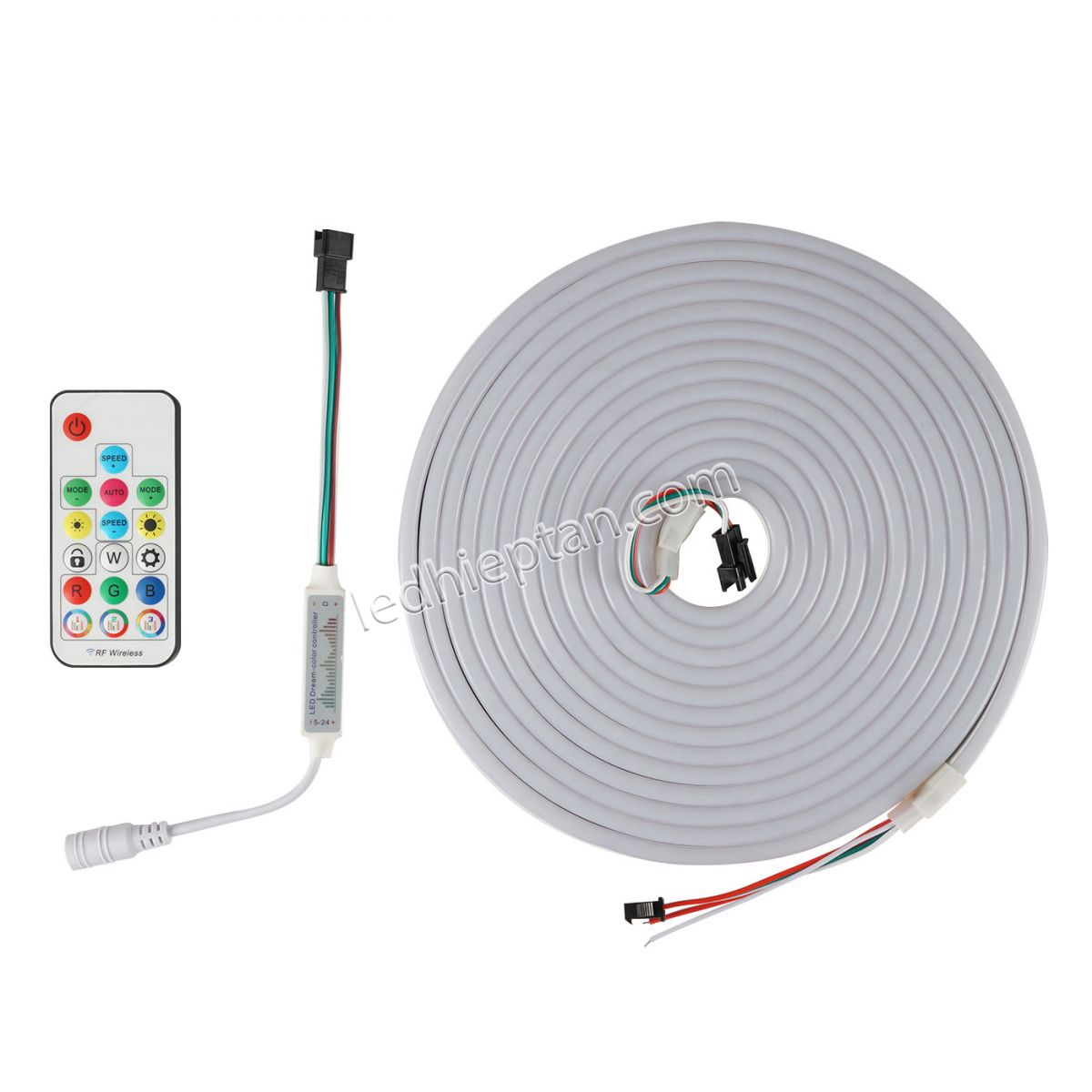 Cuộn LED neon ARGB 12V 3838 96LED 32IC IP67 6*12 1903 Lota