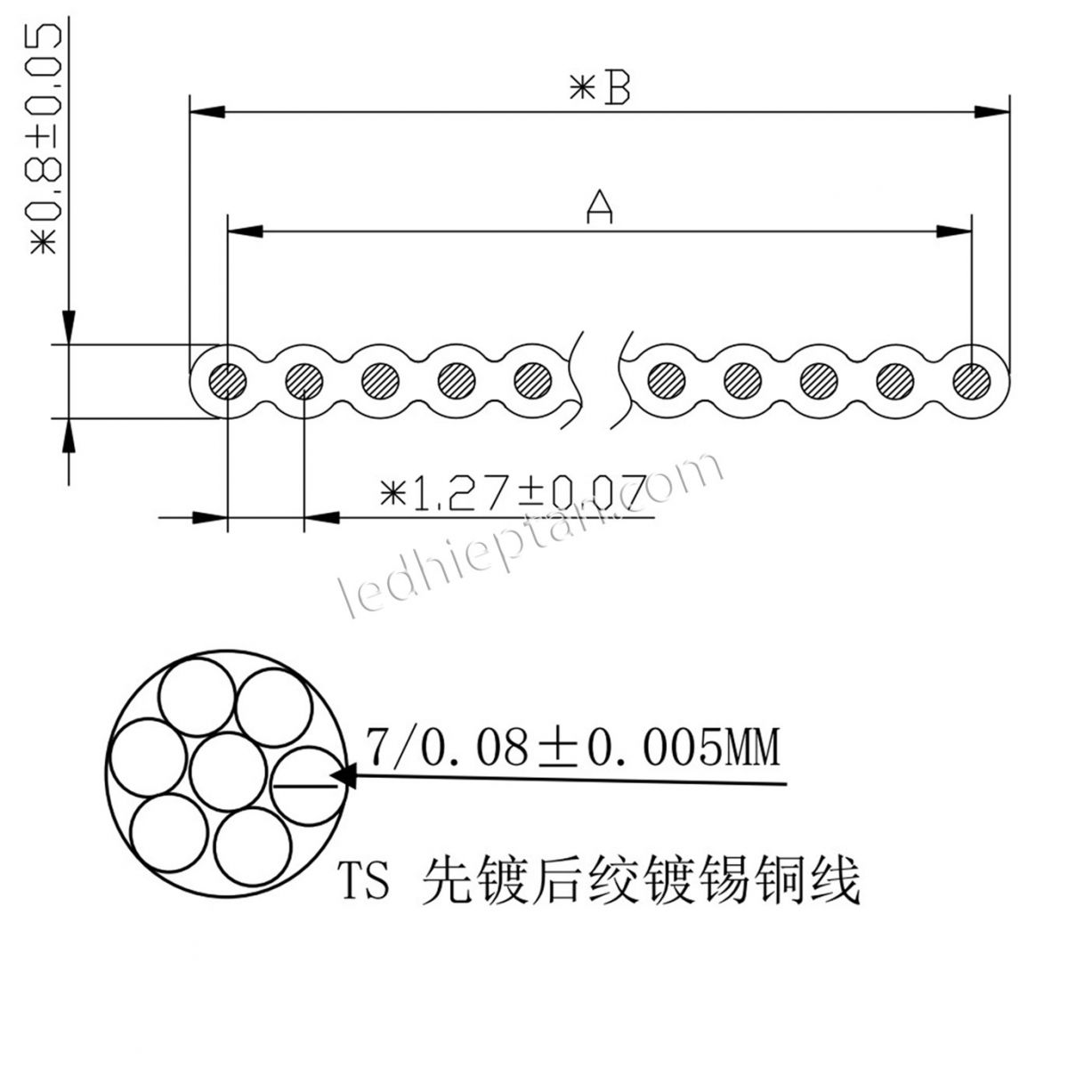 Dây bus 16 pin màn hình LED 100cm (bịch 5 cái)