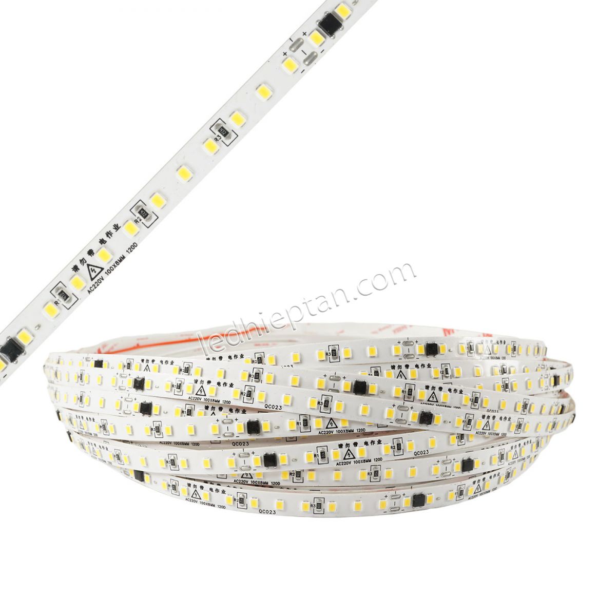 LED dây trắng ấm 2835 120LED/m 220V cuộn 20m TX
