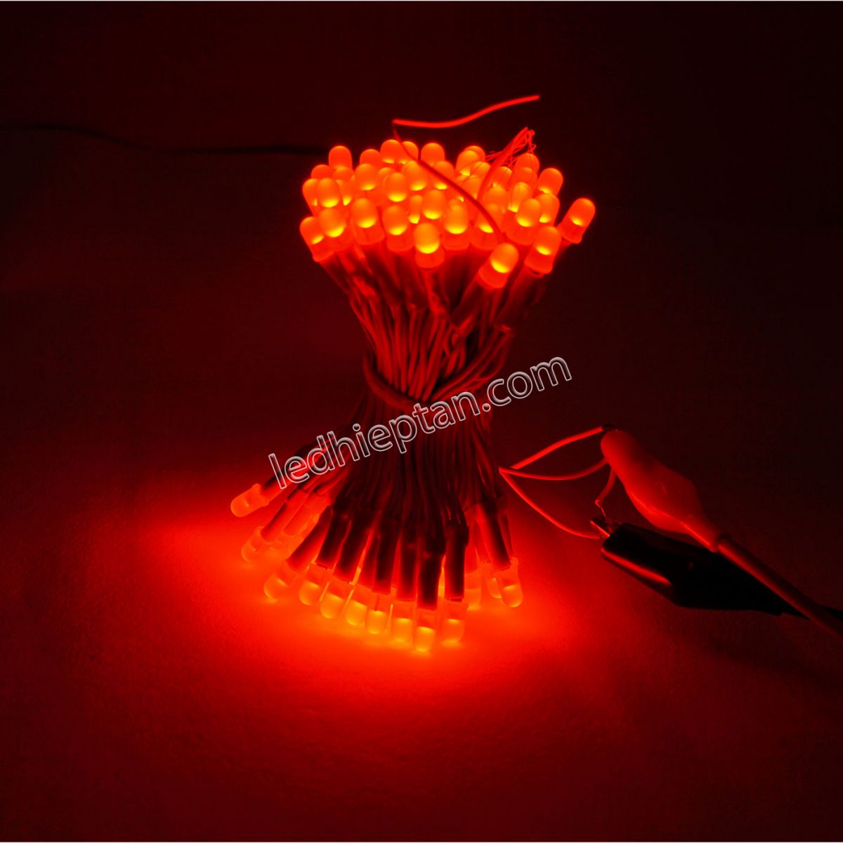 Bịch LED ruồi 5mm 5V ĐỎ dây 4cm LR
